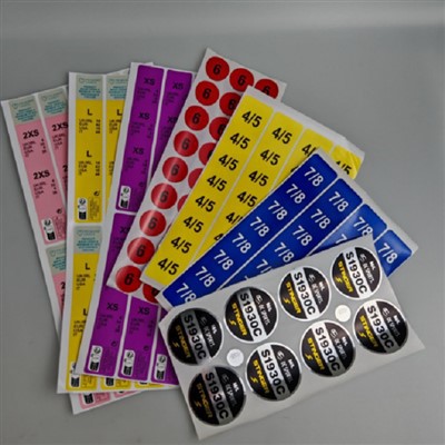 Etiqueta de tamanho de vestuário